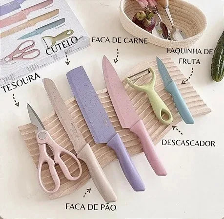 Conjunto de Facas Coloridas Importado